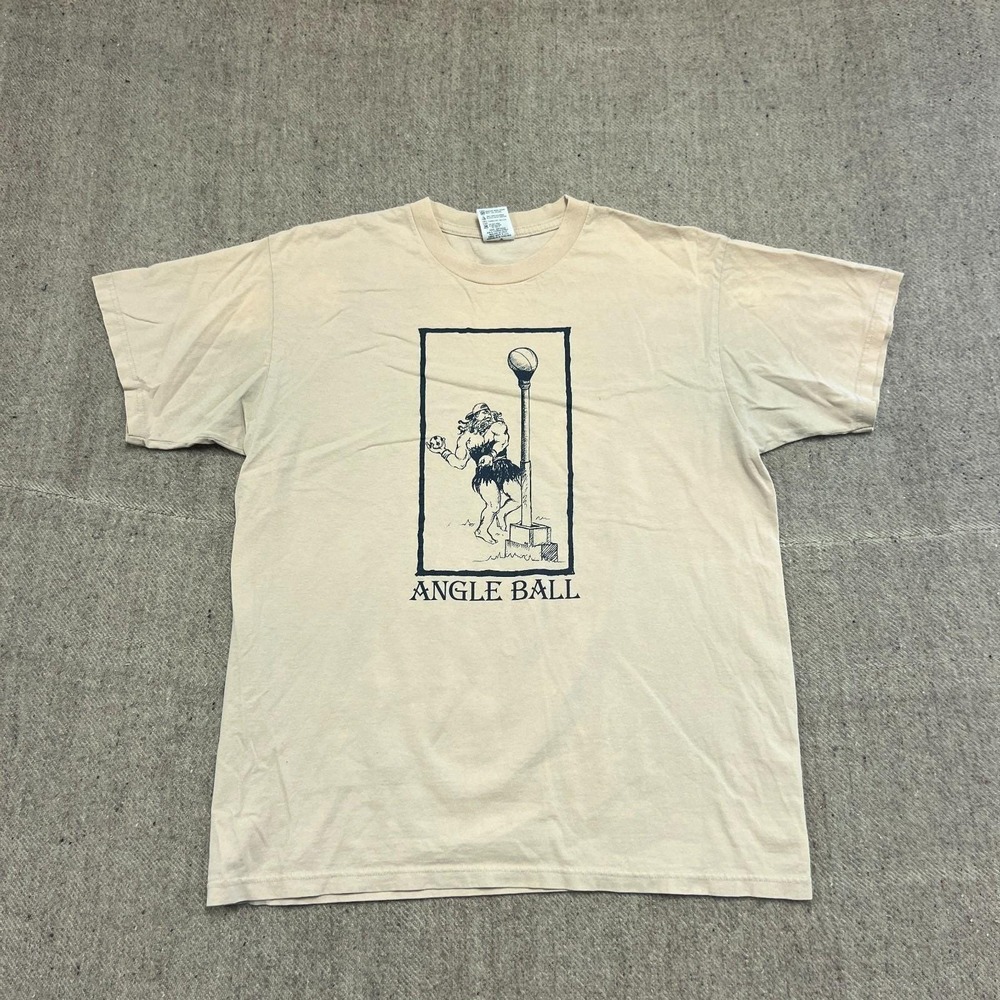 Vintage Angle Ball Shirt Mens Large Beige 1990s Cyclops